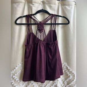 Purple Top with Braid detail